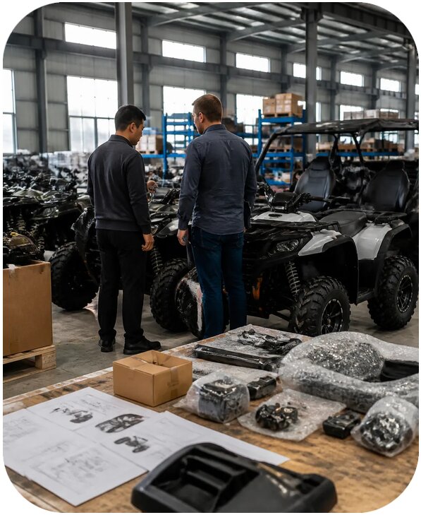 Поиск поставщиков квадроциклов и багги для бизнеса в Китае